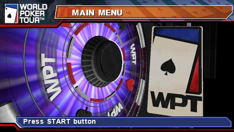 World Poker Tour title screen for PSP